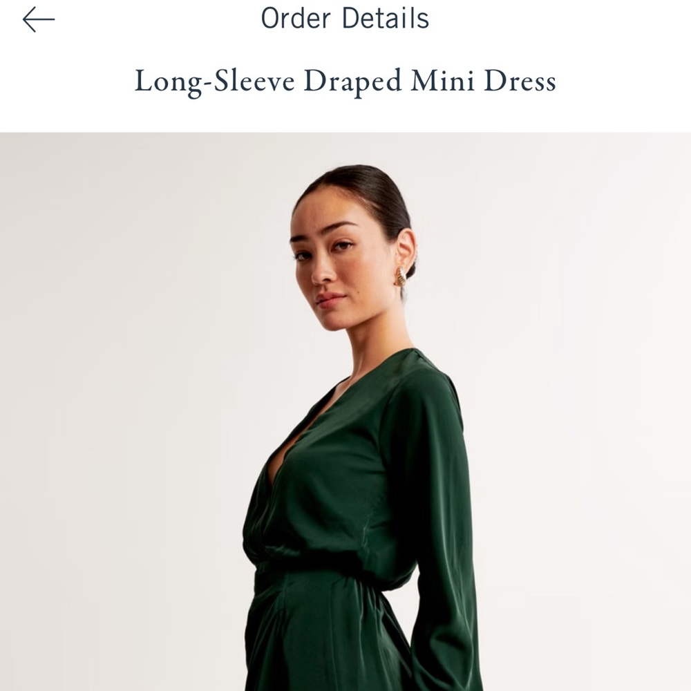 Abercrombie and Fitch green draped mini dress